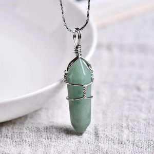 Natural Amethyst Crystal Point Pendant: Diy Jewelry Gift