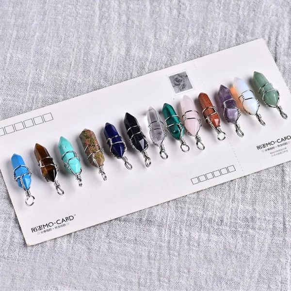 Natural Amethyst Crystal Point Pendant: Diy Jewelry Gift