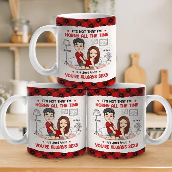 Naughty Vibes Only - Couple Personalized Custom Mug - Gift For Husband Wife, Anniversary