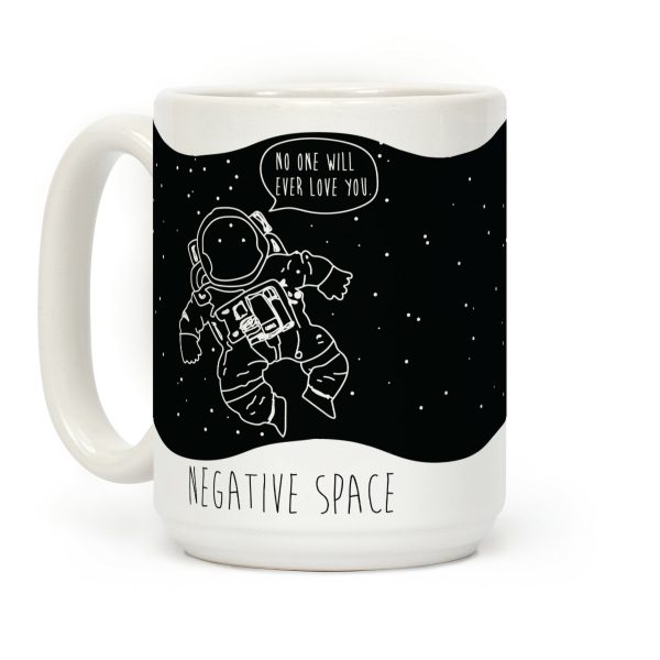 Negative Space Man Coffee Mug