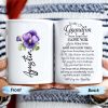 Never Forget That I Love You Grandson Pansy Flower Mug - Personalized Custom Coffee Mug - GSN025_MG
