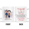 Never Forget That I Love You, Romantic Couple With Bouquet - Personalized Custom Coffee Mug - CPL258_MG