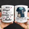 Never Forget The Difference That You Make, Heartbeat And Medical Scrubs - Personalized Custom Coffee Mug - GRAD271_MG