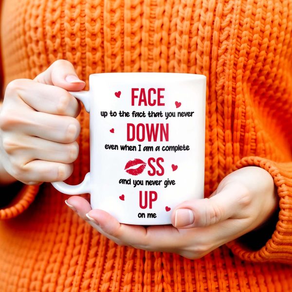 Never Let Me Down, Never Give Up On Me Couple Love - Personalized Custom Coffee Mug - CPL249_MG
