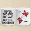 Never Too Far To Have Tea Together - Bestie Personalized Custom 3D Inflated Effect Printed Mug - Gift For Best Friends, BFF, Sisters