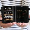 Never Underestimate An Old Lady Birthday Gift Personalized Mug