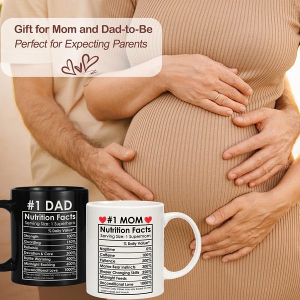 New Mom and Dad Coffee Mug for Expecting Parents, Pregnancy Announcement Gift for Mom Dad to Be, Baby Gender Reveal Gift, First Time Parents Gift