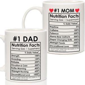 New Mom Dad Coffee Mug for New Parents Couple, Pregnancy Announcement Gift for Expecting Mom and Dad, First Time Parents Gift, Baby Reveal Gift