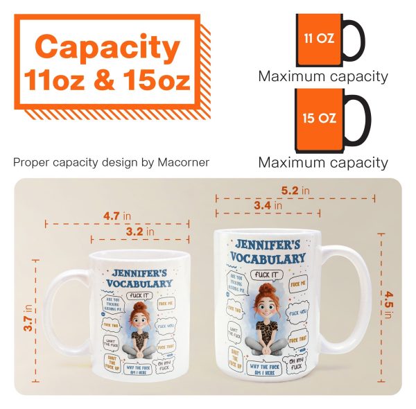 New Version Funny F*ck Vocabulary - Personalized Mug