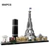 New York London Pairs Dubai Lanmark City Skyline Building Blocks