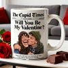 Newspaper Couple Custom Photo Coffee Mug - Personalized Gifts For Couple 01nati070126