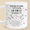No Distance Is Too Far For Us - Couple Personalized Custom 3D Inflated Effect Printed Mug - Gift For Husband Wife, Anniversary, Long Distance Relationship
