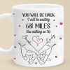 No Distance Is Too Far For Us - Couple Personalized Custom 3D Inflated Effect Printed Mug - Gift For Husband Wife, Anniversary, Long Distance Relationship