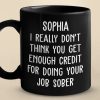 No, I'm Really Serious - Coworker Personalized Custom Black Mug - Gift For Coworkers, Work Friends, Colleagues