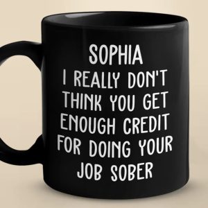 No, I'm Really Serious - Coworker Personalized Custom Black Mug - Gift For Coworkers, Work Friends, Colleagues