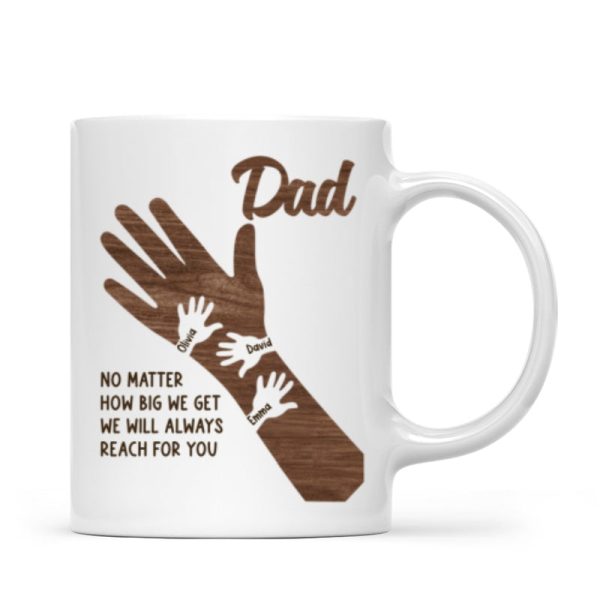 No Matter How Big We Get Personalized Mug, Gift For Dad