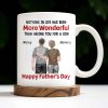 Nothing In Life Has Been More Wonderful Than Having You For A Son, Back View of Mother and Son - Personalized Custom Coffee Mug - SON045_MG