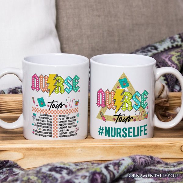 Nurse Life Tour Personalized Mug, Medical Worker Custom Gift with Name