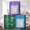 Nurse Nutrition Facts Compassion, Sleep, Courage Mug Design - Personalized Custom Coffee Mug - NUR060_MG