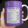 Nurse Nutrition Facts Compassion, Sleep, Courage Mug Design - Personalized Custom Coffee Mug - NUR060_MG