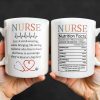 Nurse Nutrition Facts, Miracle Worker, Essential Traits - Personalized Custom Coffee Mug - NUR015_MG