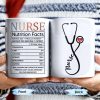 Nurse, Stethoscope and Heartbeat - Personalized Custom Coffee Mug - NUR016_MG