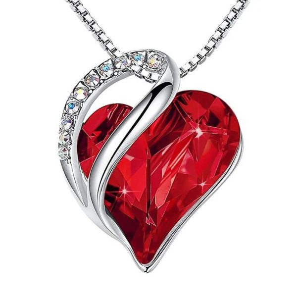 Ocean Heart Eternal Rose Necklace Gift Box for Valentine's Day and Mother's Day