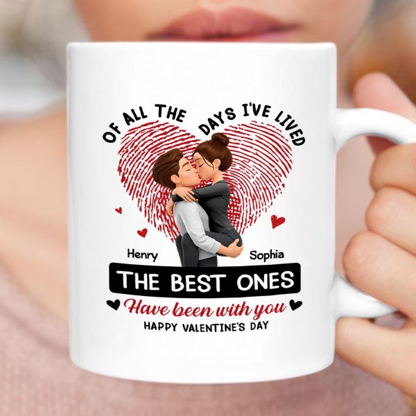 Of All the Days I've Lived the Best Ones Have Been with You - Personalized Mug - Couple Valentine's Day Gift for Her, for Him