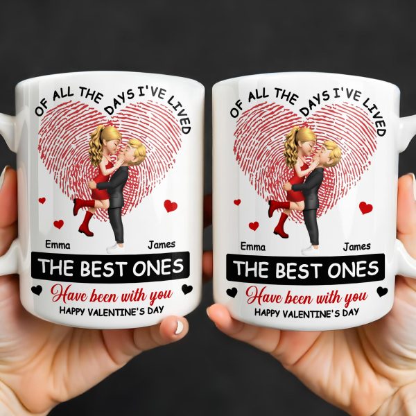 Of All The Days I've Lived, The Best Ones With Heart And Couple - Personalized Custom Coffee Mug - CPL1364_MG