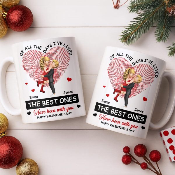 Of All The Days I've Lived, The Best Ones With Heart And Couple - Personalized Custom Coffee Mug - CPL1364_MG