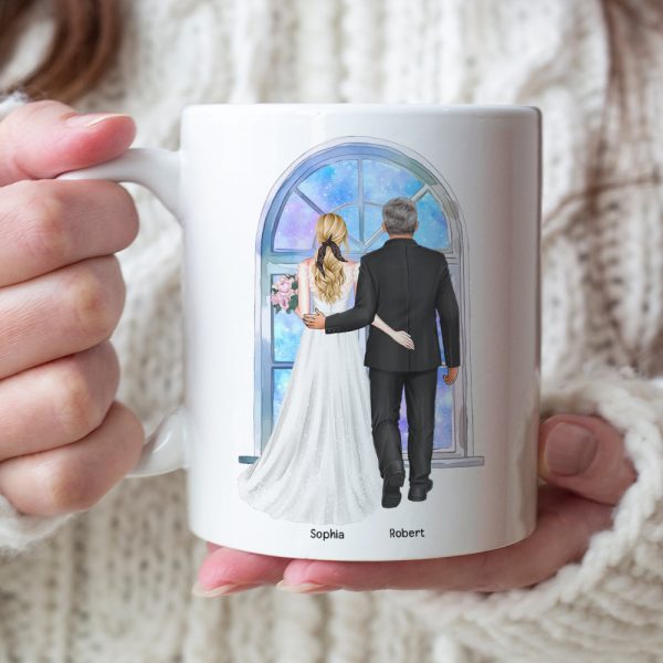 Of All The Walks This Is My Favorite, Personalized Coffee Mug, Dad Escorting Bride, Gift For Dad