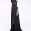 Off Shoulder Sparkle Split Dresses