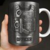 Officer, Badge, Handcuffs, And Gun - Personalized Custom Coffee Mug - OFC025_MG