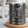 Officer, Badge, Handcuffs, And Gun - Personalized Custom Coffee Mug - OFC025_MG