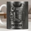 Officer, Badge, Handcuffs, And Gun - Personalized Custom Coffee Mug - OFC025_MG