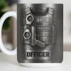 Officer, Badge, Handcuffs, And Gun - Personalized Custom Coffee Mug - OFC025_MG