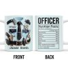 OFFICER Nutrition Facts, Hard Working, Passion, Motivation - Personalized Custom Coffee Mug - GRAD292_MG