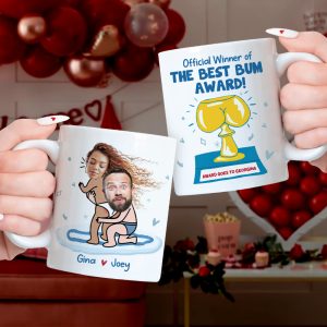 Official Winner Of The Best Bum Award, Couple Gift, Personalized Mug, Naughty Couple Mug