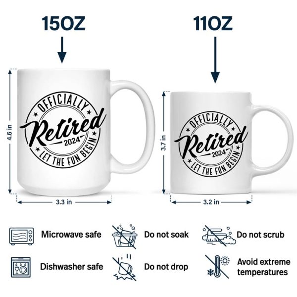 Officially Retired Let The Fun Begin - Personalized Mug