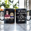 OH CRAP Fist-Bump Duo White Ceramic Mug, Custom Fist-Bump Cup, Creative Fathers Day Gift from Daughter