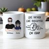 OH CRAP Fist-Bump Duo White Ceramic Mug, Custom Fist-Bump Cup, Creative Fathers Day Gift from Daughter
