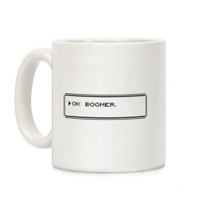 Ok Boomer (Pixel Dialogue Box) Coffee Mug