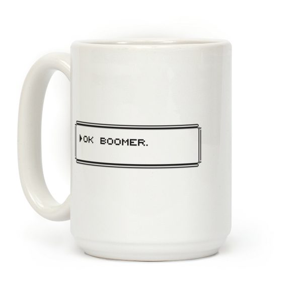 Ok Boomer (Pixel Dialogue Box) Coffee Mug