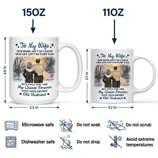 Old Couple Our Home Ain't No Castle - Personalized Mug