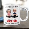 Old Funny Couple Annoying Each Other and Still Going Strong - Personalized Mug - Christmas Gift for him, for her