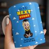 On To The Next Story Graduation Cap And Clouds - Personalized Custom Coffee Mug - GRAD360_MG