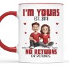 Once Yours, Always Yours - Couple Personalized Custom Mug - Gift For Husband Wife, Anniversary
