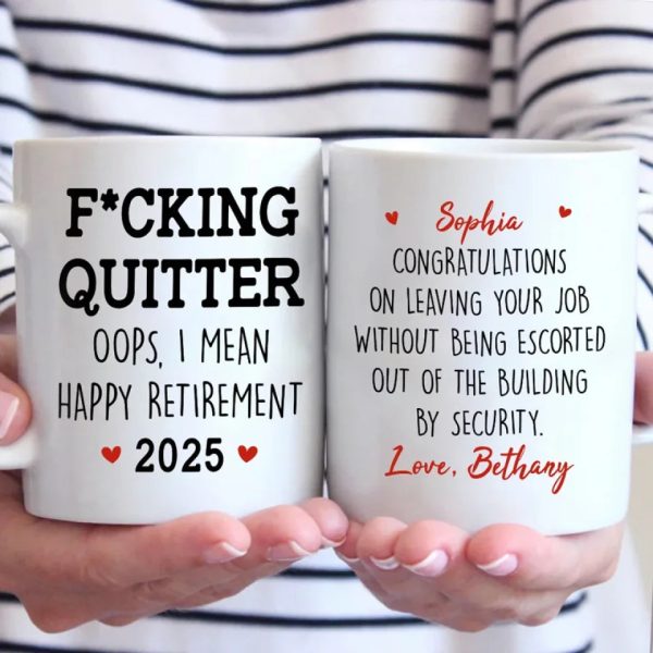 Oops, I Mean Happy Retirement - Coworker Personalized Custom Mug - Appreciation, Retirement Gift For Coworkers, Work Friends, Colleagues