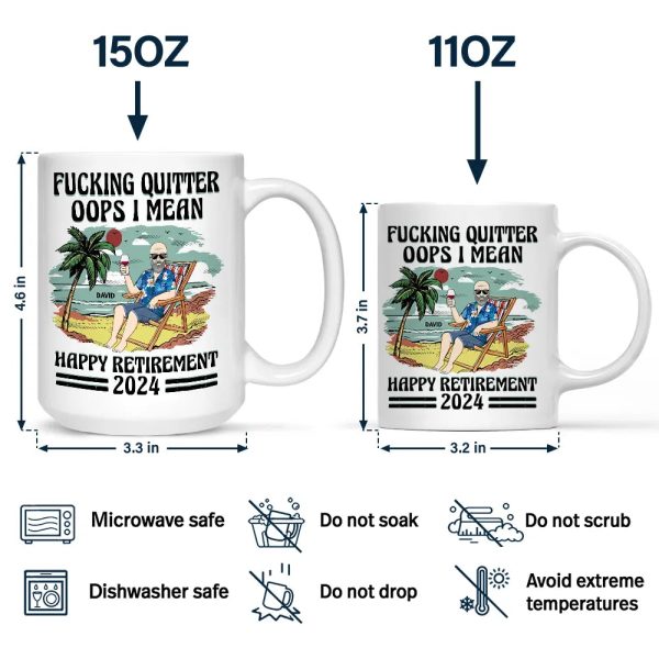 Oops I Mean Happy Retirement Vintage - Personalized Mug
