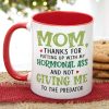 Otter Mother's Love Grows By Giving, Personalized Mom White Mug, Accent, Wine Tumbler Gift For Mom